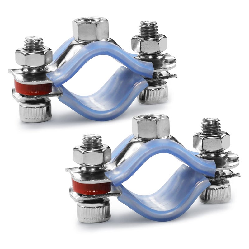 AKIHISA 27/32 Inch Heavy Duty Pipe Strap 2 Pack 304 Stainless Hose Clamps Wall Ceiling Mount Ring Hanger Adjustable Bracket ID 19mm-22mm - Image 1
